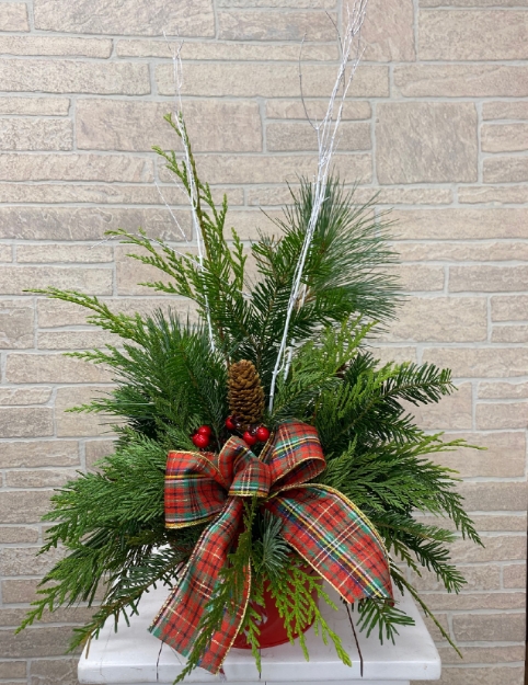 Picture of Season's Greetings Holiday Planter