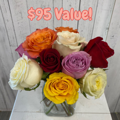 Picture of Baker's Dozen (12+1) Roses- Timed special